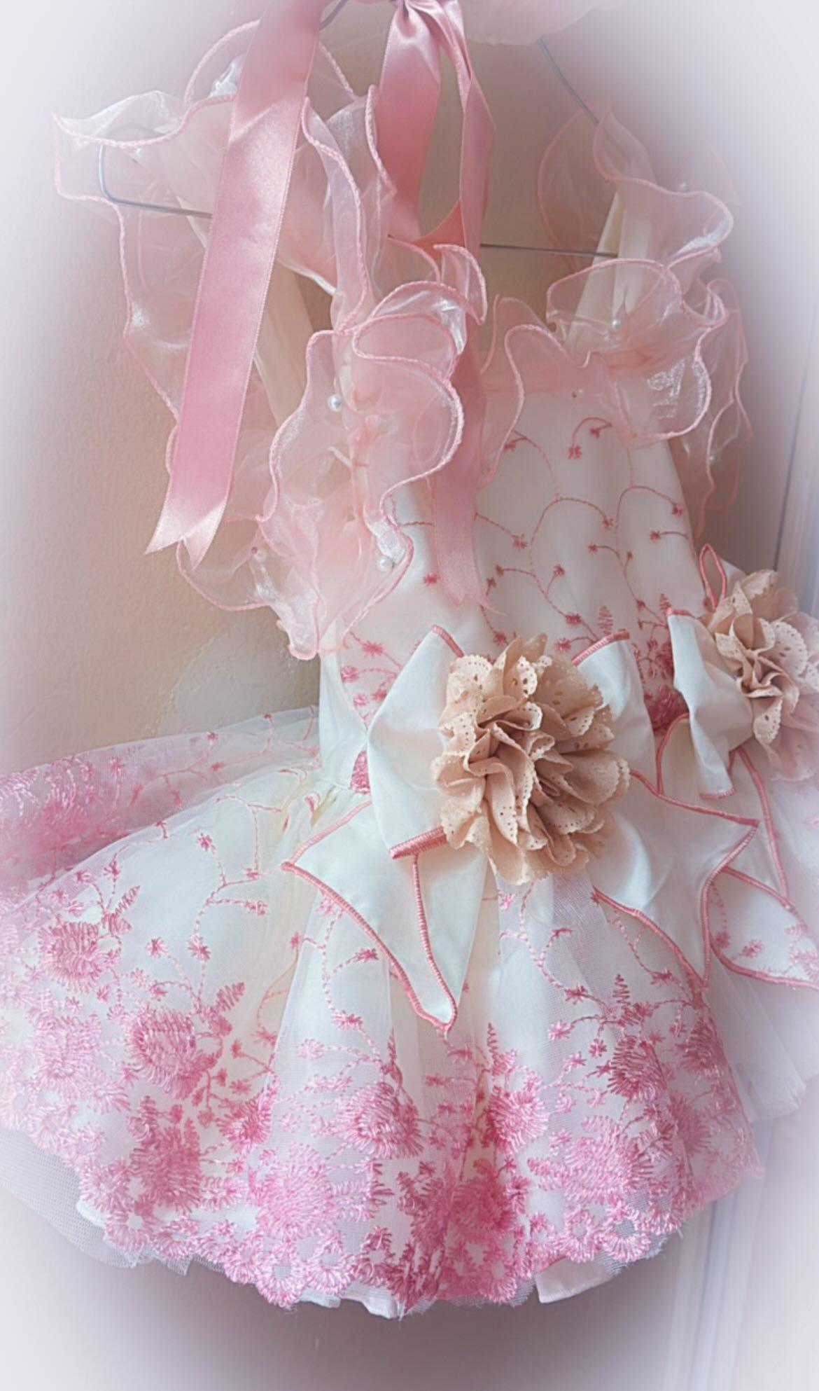 Girls Rosabella Handmade Dress, Knickers & Hairpiece Set - Ela Confeccion SS26 (Made to order)
