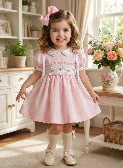 Pink Smocked Sonata Dress SS26 (Made to order)