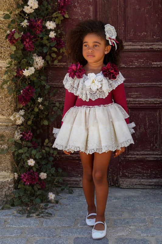Ela Handmade Victoria Dress, Knickers & Bonnet or Hairclip Set AW26  - (Made to order)