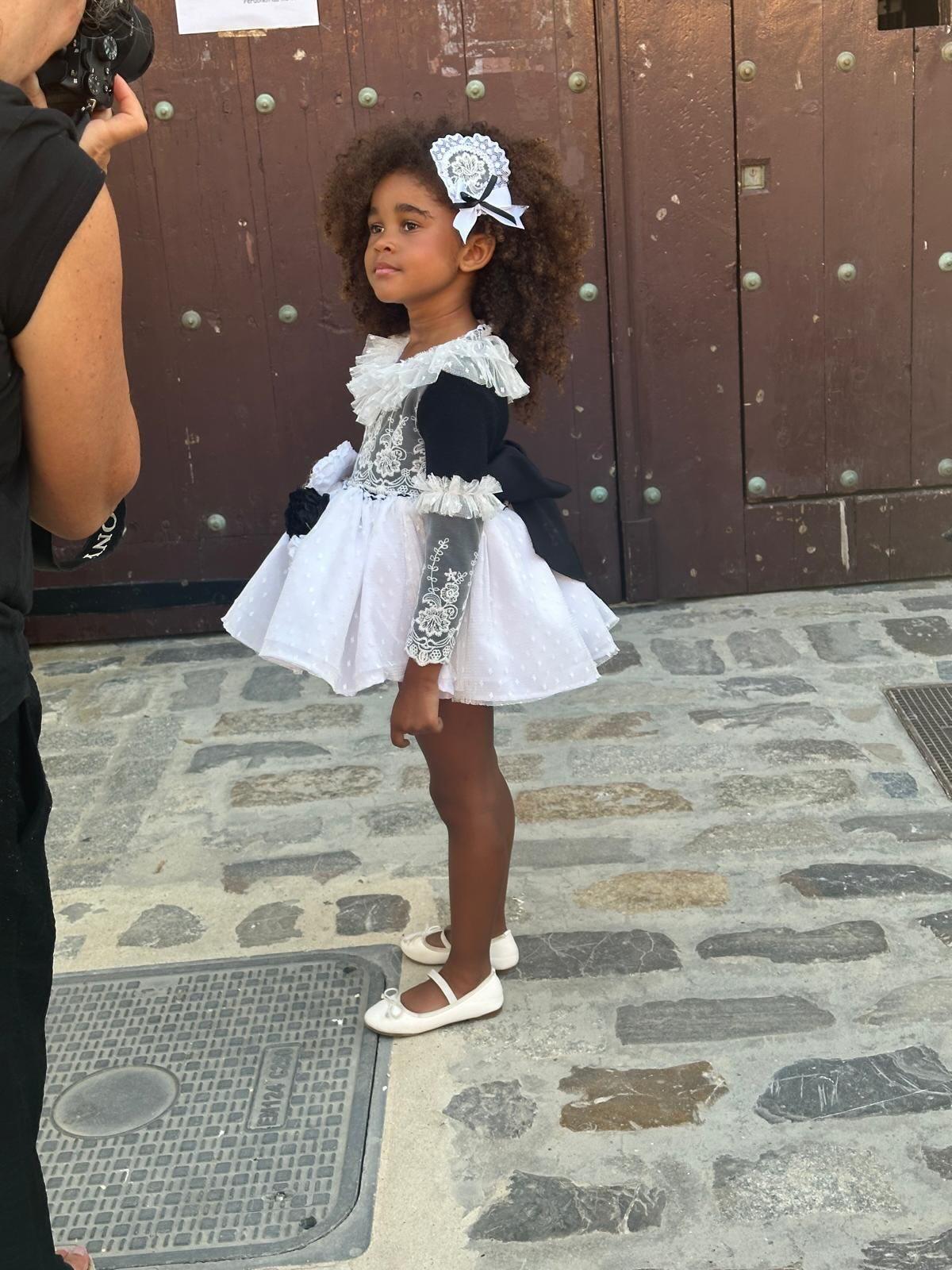 Ela Handmade Black & White Victoria Dress, Knickers & Bonnet or Hairclip Set AW26  - (Made to order)