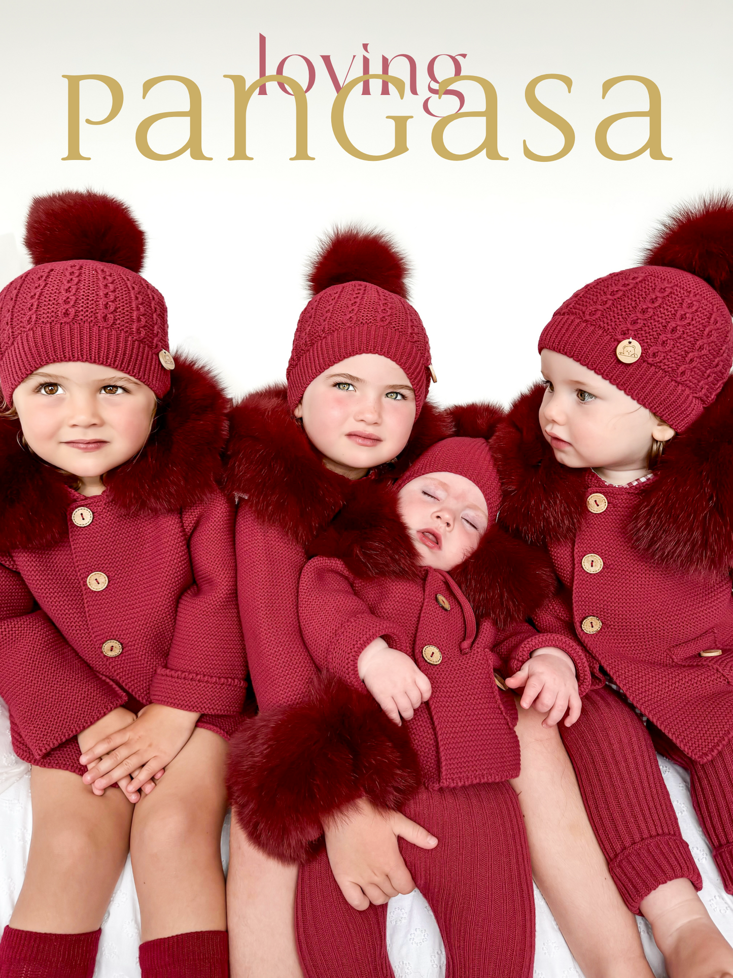 Pangasa Baby Luxury Fur Jacket Garnet Red - Preorder