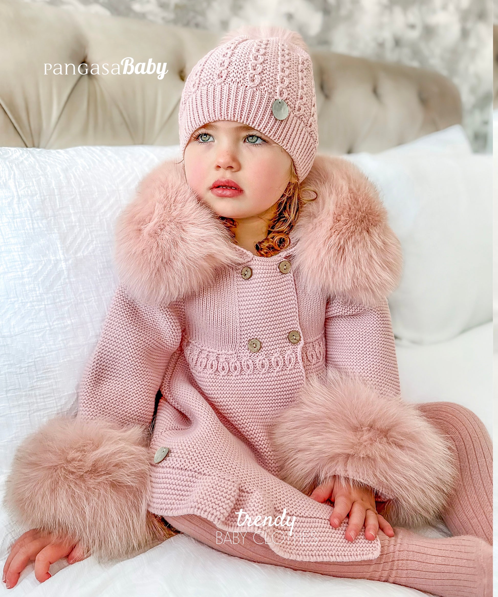 Pangasa Baby Powder Pink Faux Jacket Preorder Months Pink