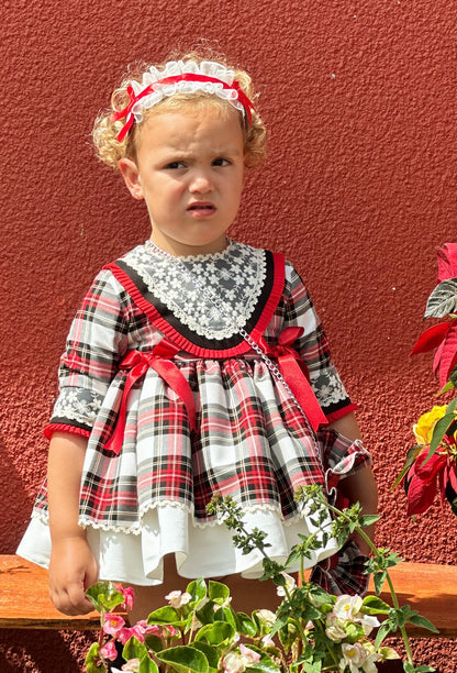 Girls Tartan Checked Dress AW (Made to order)