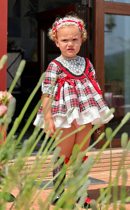 Girls Tartan Checked Dress AW (Made to order)