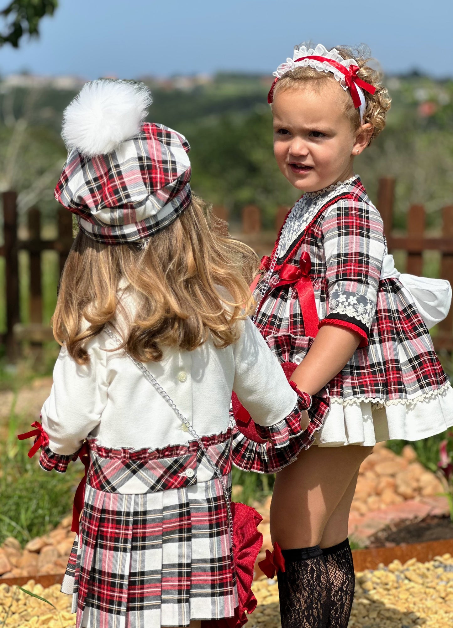 Girls Tartan Checked Dress AW (Made to order)