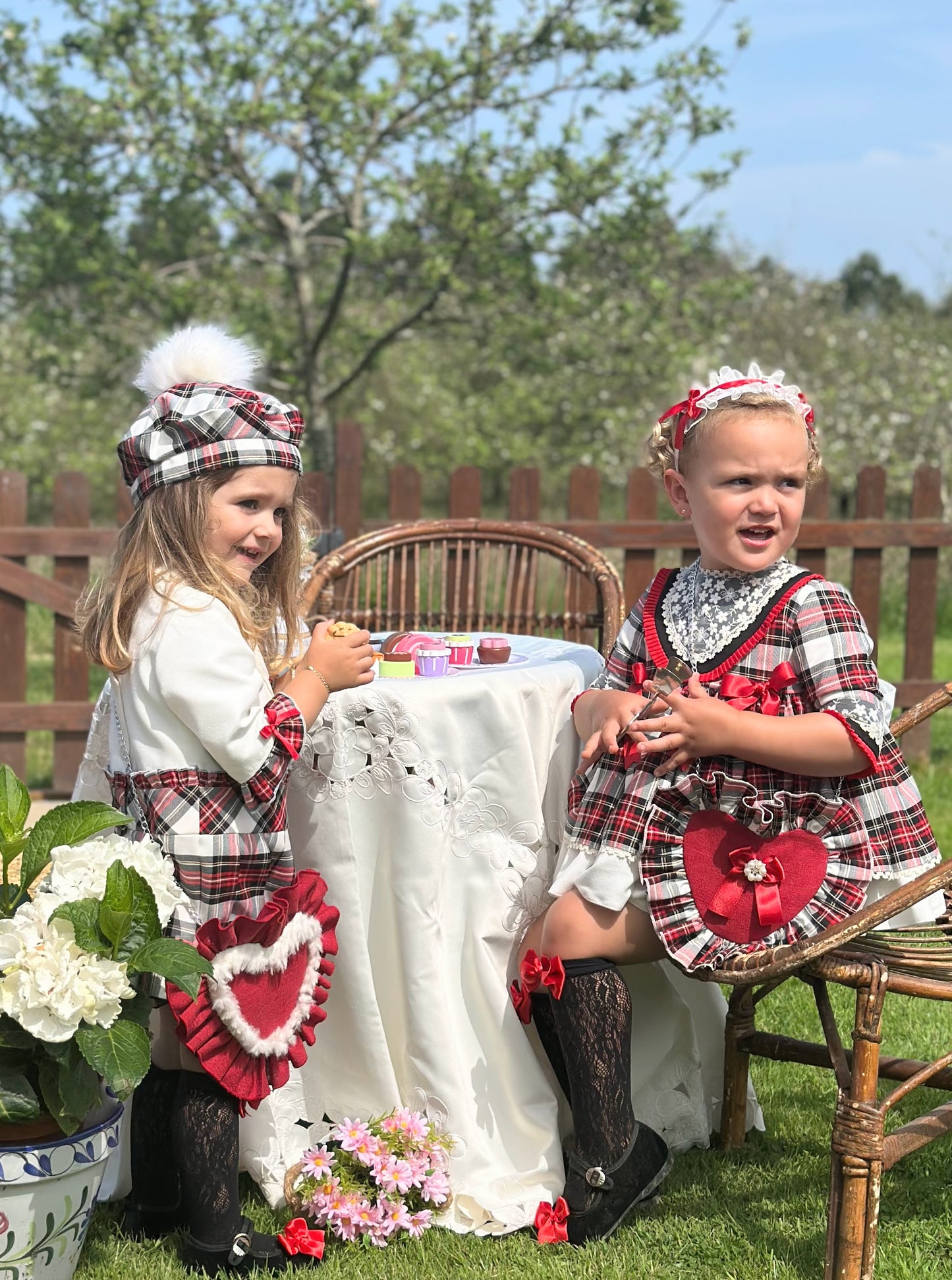 Girls Tartan Checked Dress AW (Made to order)