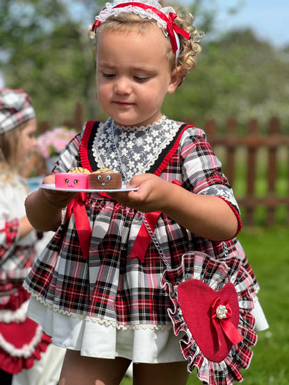 Girls Tartan Checked Dress AW (Made to order)