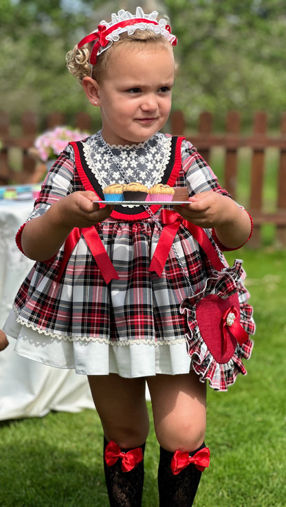 Girls Tartan Checked Dress AW (Made to order)