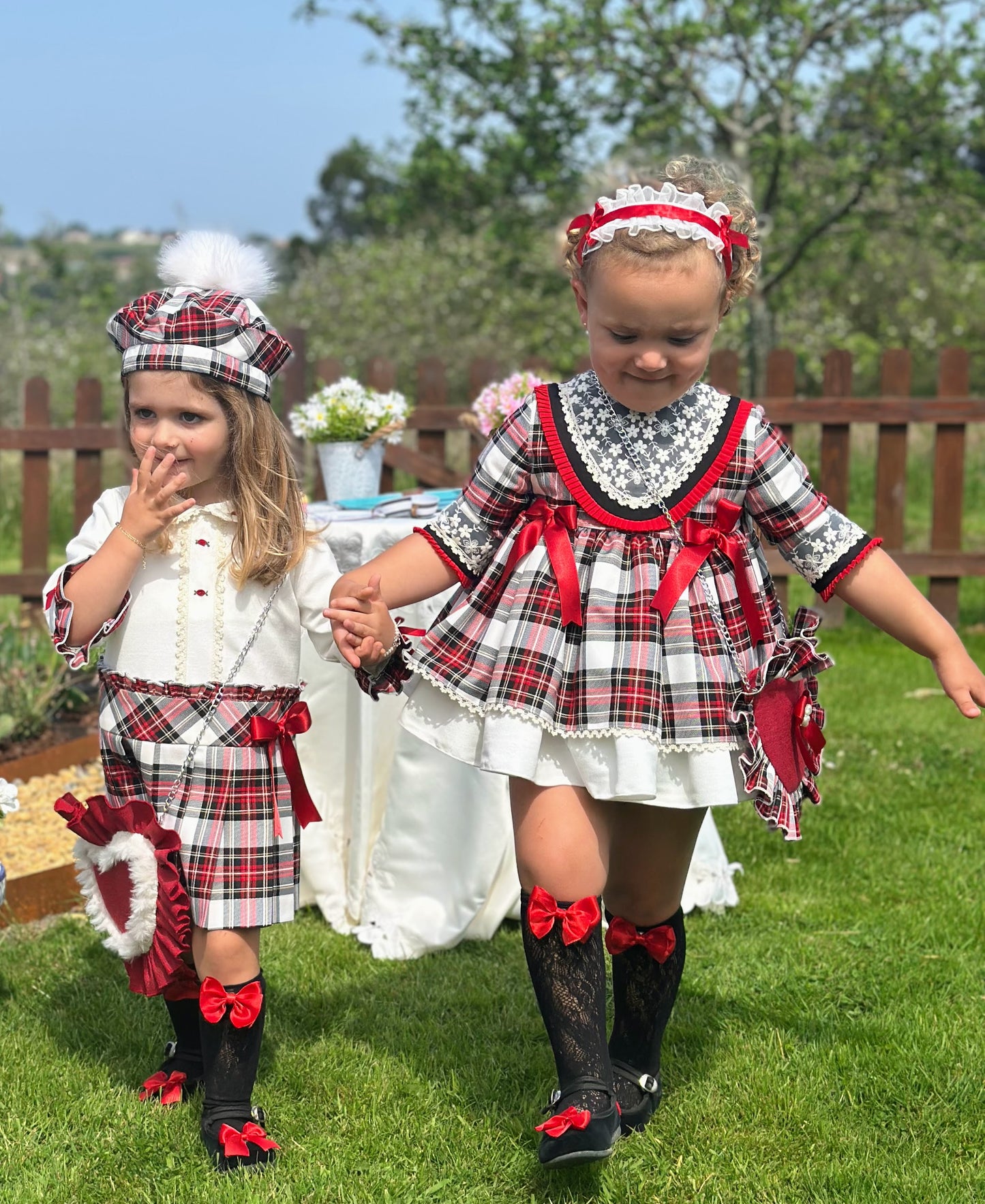 Girls Tartan Checked Dress AW (Made to order)