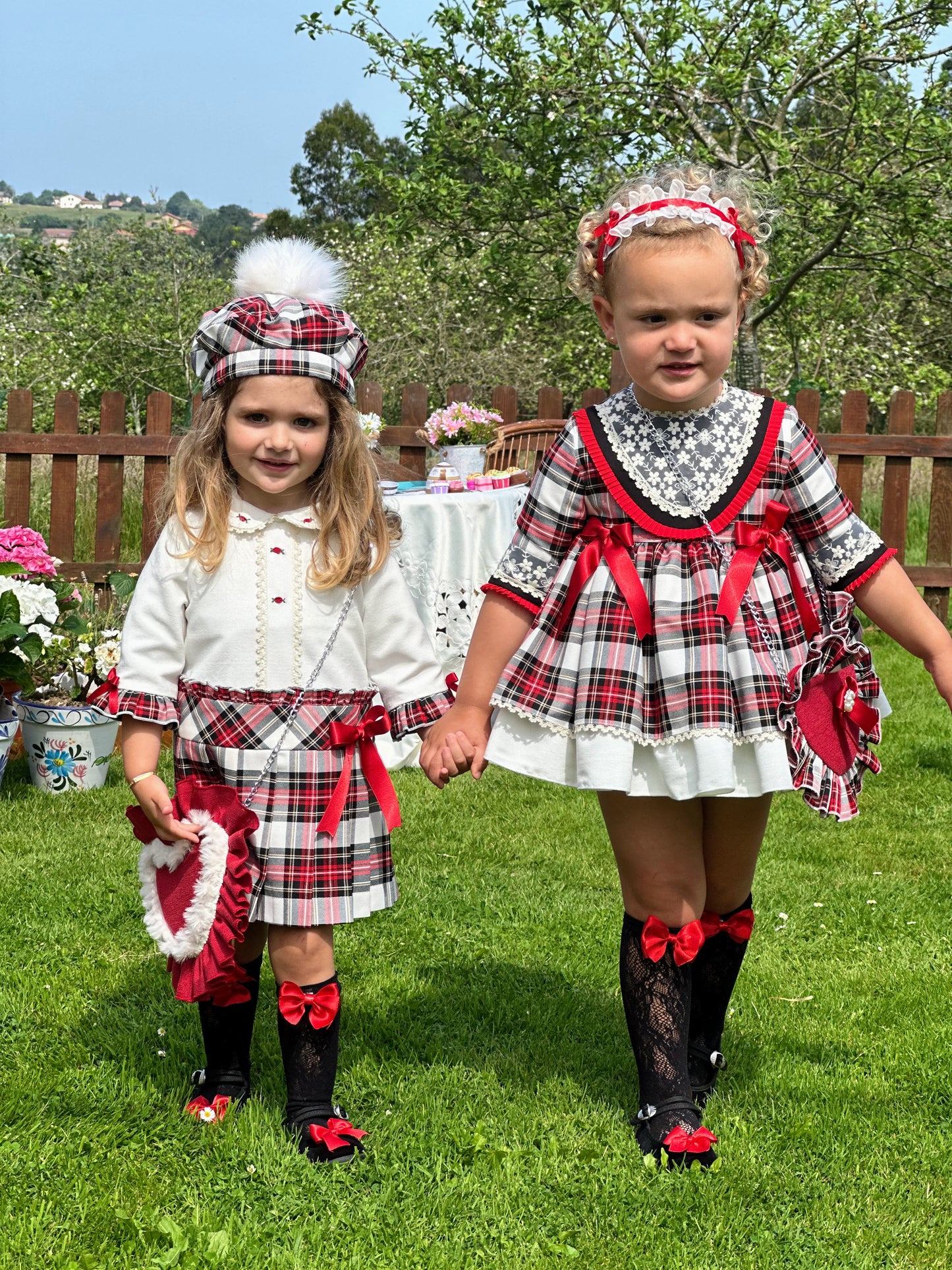 Girls Tartan Checked Dress AW (Made to order)