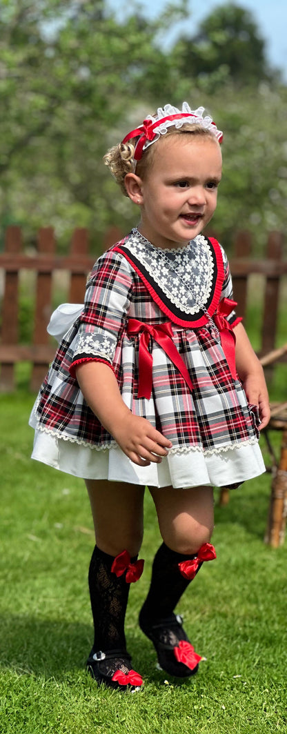Girls Tartan Checked Dress AW (Made to order)