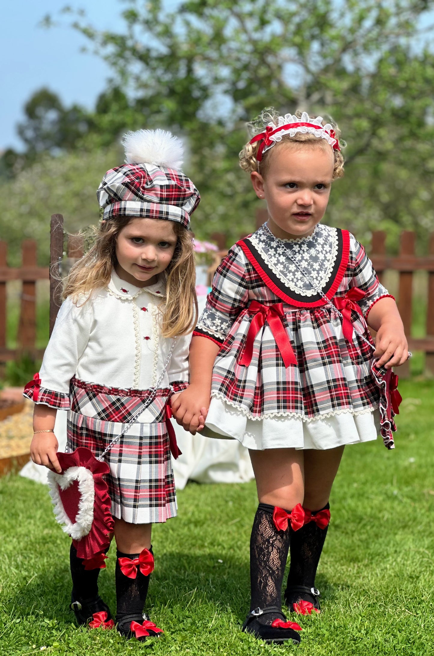 Girls Tartan Checked Dress AW (Made to order)