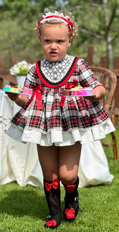Girls Tartan Checked Dress AW (Made to order)