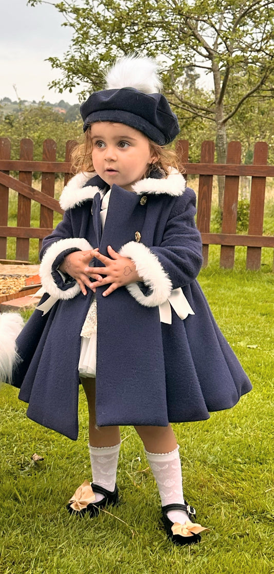 Girls Navy Coat AW (Made to order)