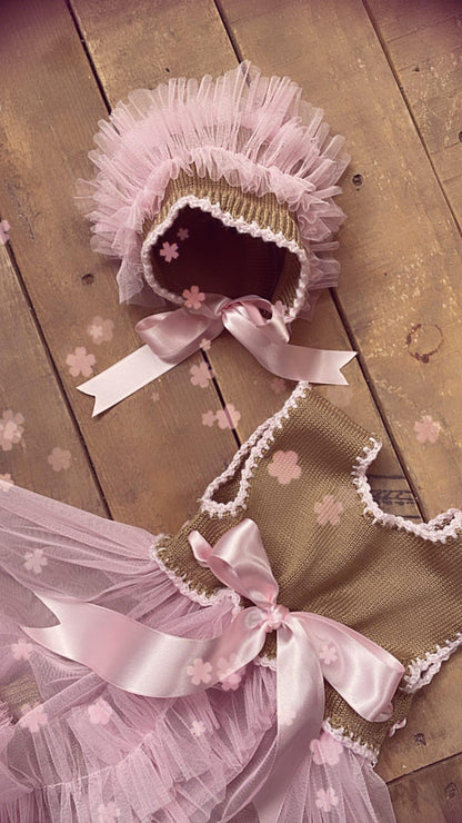 Ela Confeccion Camel Tulle 3 Piece Set - (Made To Order)