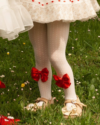 Sonata handmade plumeti bow tights (any colour)