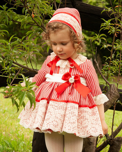 Sonata Monarch Red Checked Dress AW (Made to order)