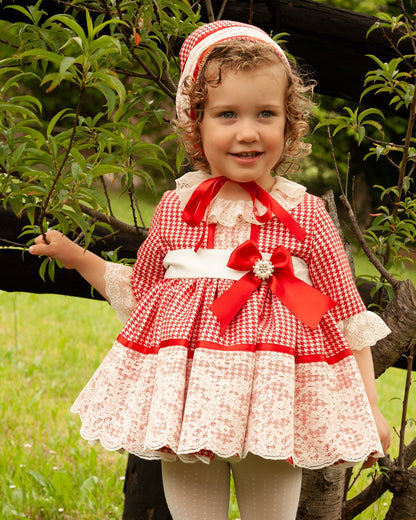 Sonata Monarch Red Checked Dress AW (Made to order)