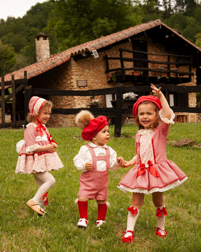 Sonata Monarch Red Checked Dress AW (Made to order)