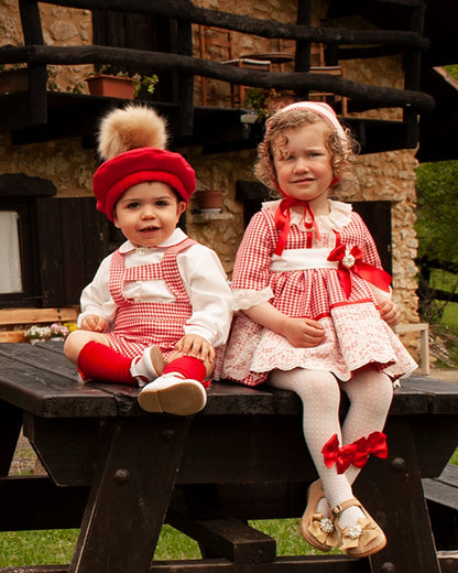 Sonata Monarch Red Checked Dress AW (Made to order)