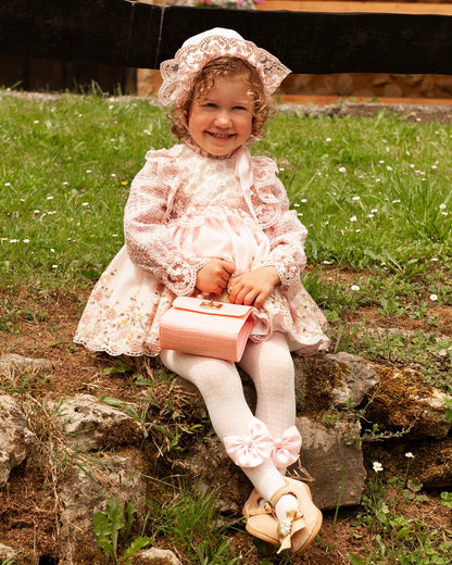 Sonata Pink Flower Dress AW (Made to order)