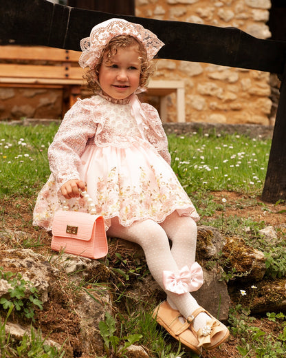 Sonata Pink Flower Dress AW (Made to order)
