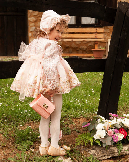 Sonata Pink Flower Dress AW (Made to order)