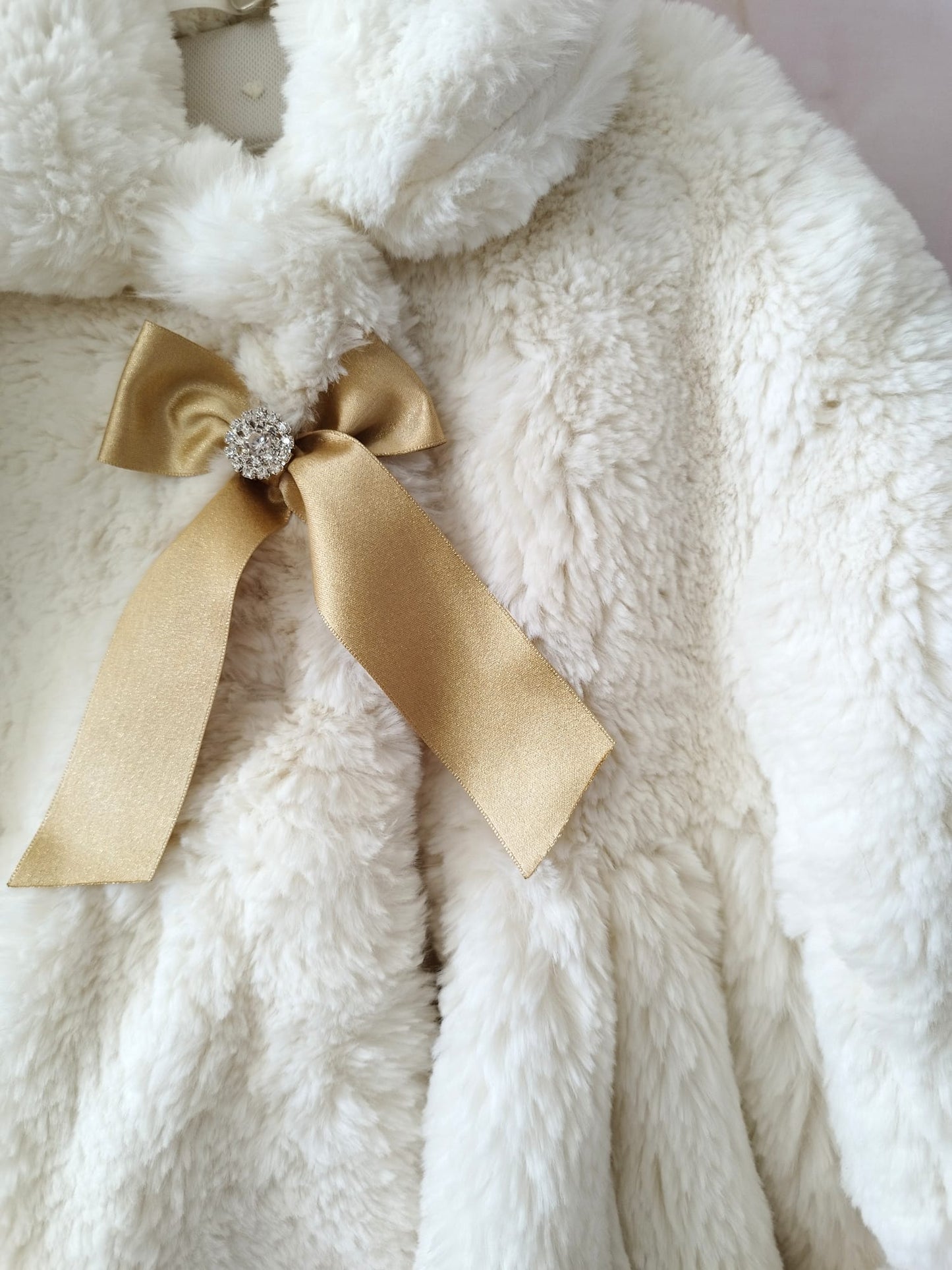 Sonata Luxurious Girls Handmade Cream Coat - AW (Made to order)