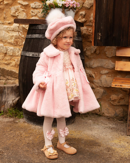 Pink Soft Fur Girls Handmade Sonata Coat AW (Made To Order)