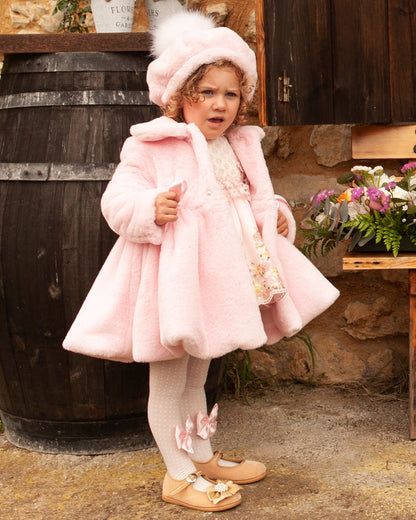 Pink Soft Fur Girls Handmade Sonata Coat AW (Made To Order)