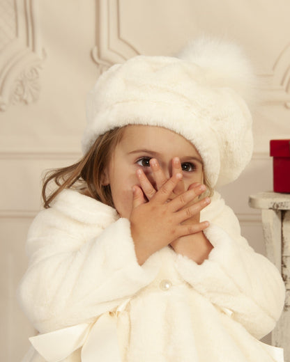 Sonata Girls Cream Fur Coat AW (Made To Order)