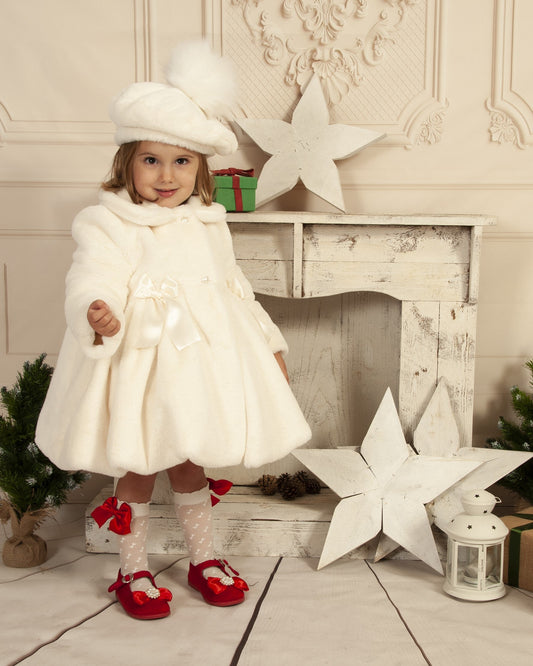 Sonata Girls Cream Fur Coat AW (Made To Order)