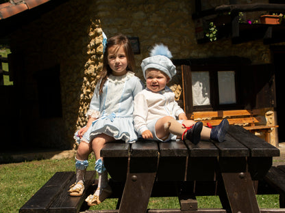 Sonata Boys Blue Handmade Shirt And Shorts Set AW (Made to order)