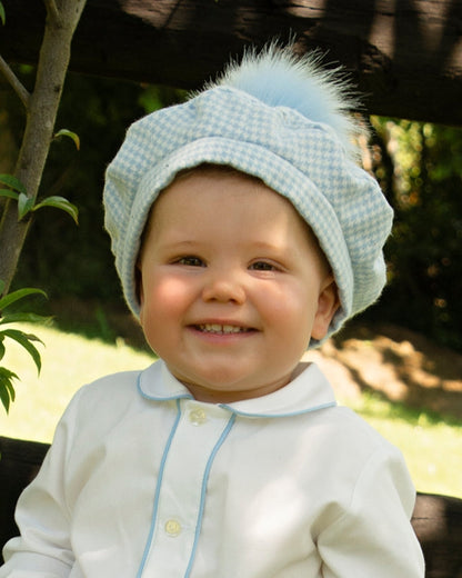 Sonata Boys Blue Handmade Shirt And Shorts Set AW (Made to order)