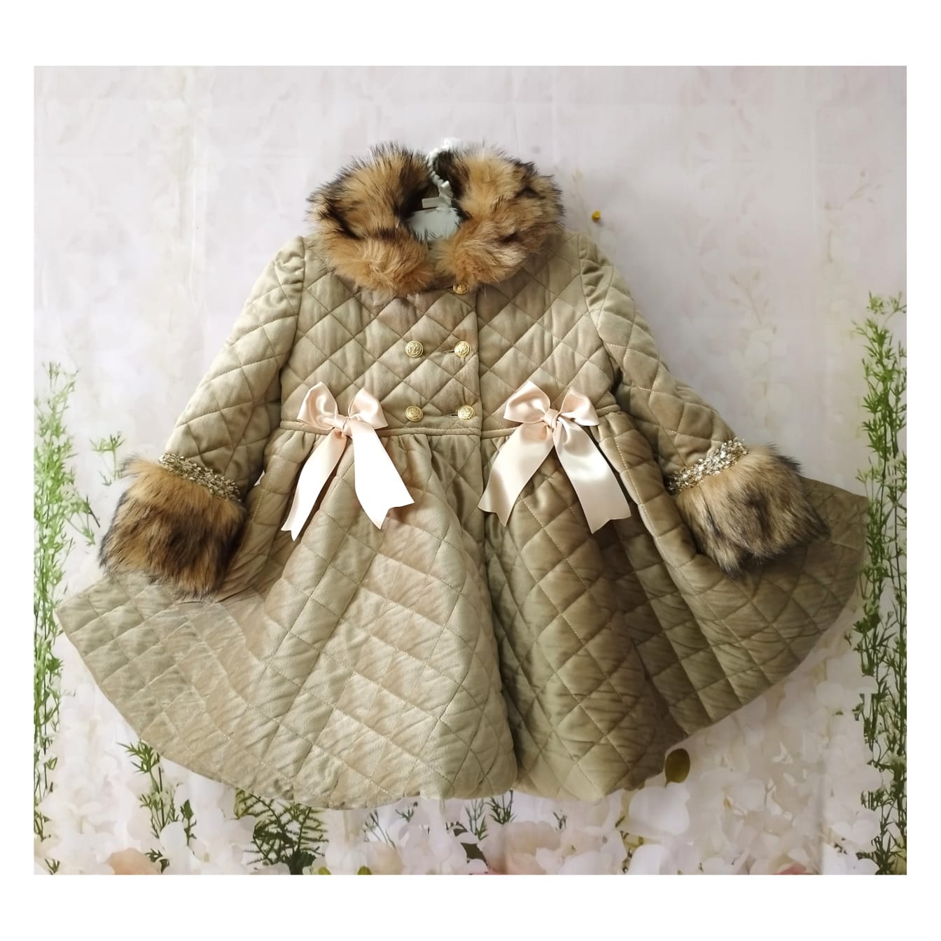 Sonata Quilted Velvet Coat AW (Made To Order)