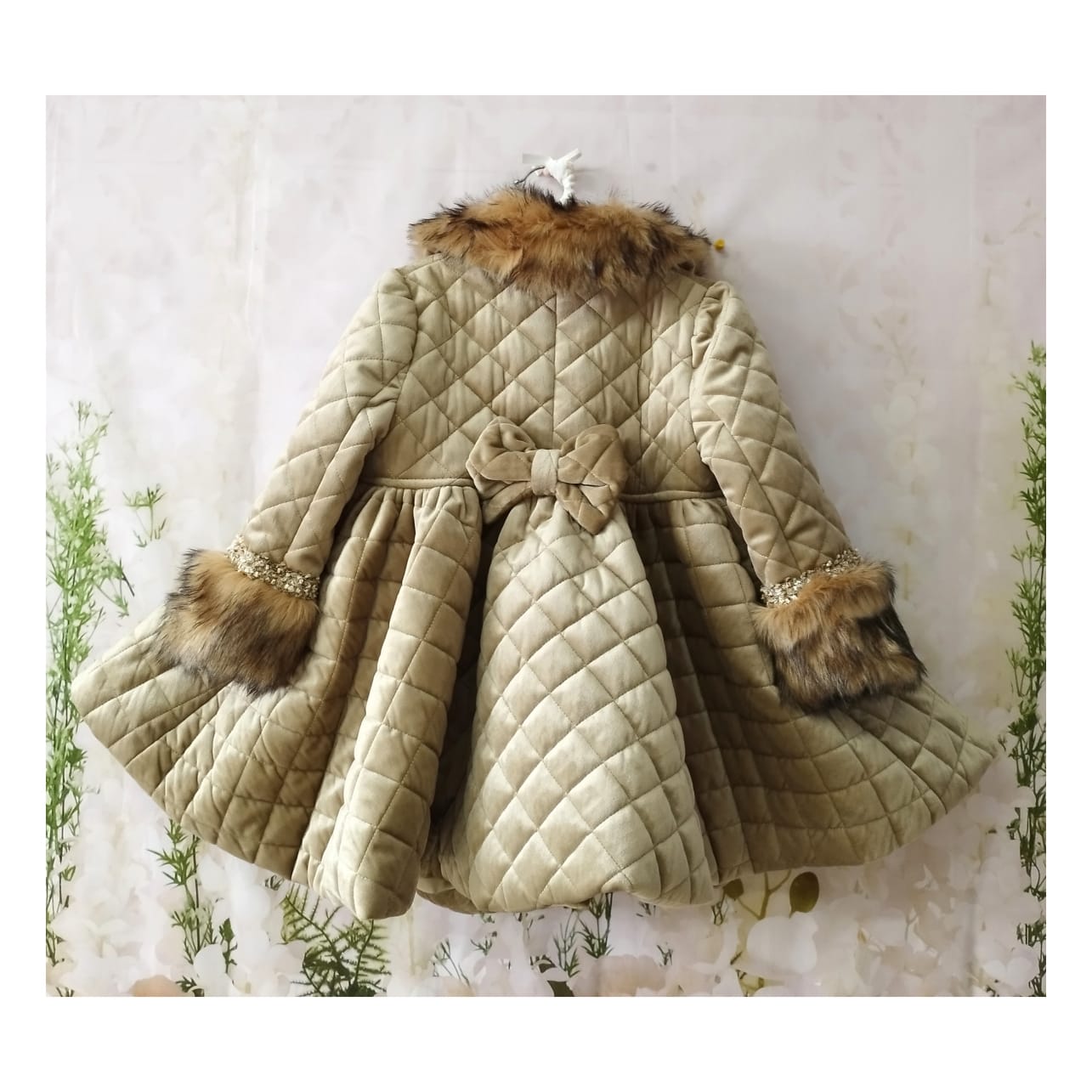 Sonata Quilted Velvet Coat AW (Made To Order)