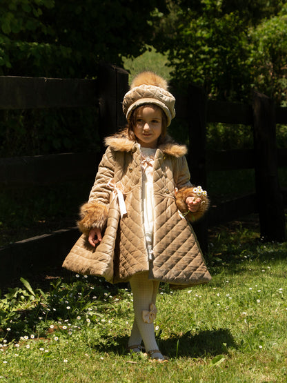 Sonata Quilted Velvet Coat AW (Made To Order)