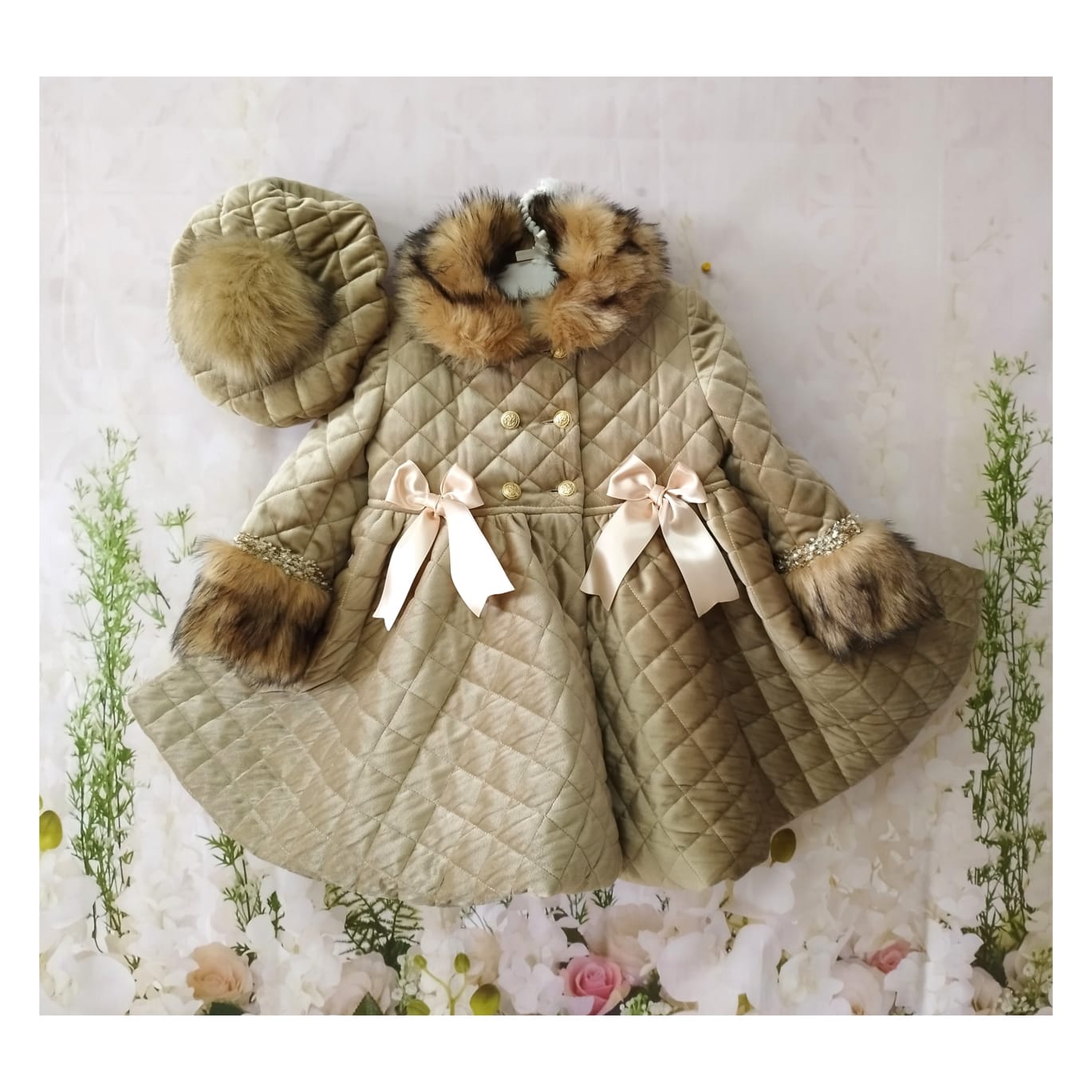 Sonata Quilted Velvet Coat AW (Made To Order)