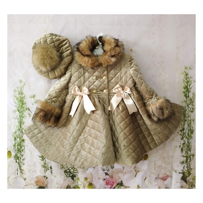 Sonata Quilted Velvet Coat AW (Made To Order)