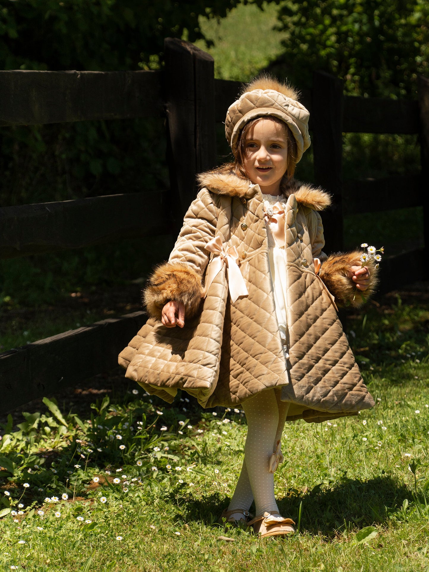 Sonata Quilted Velvet Coat AW (Made To Order)