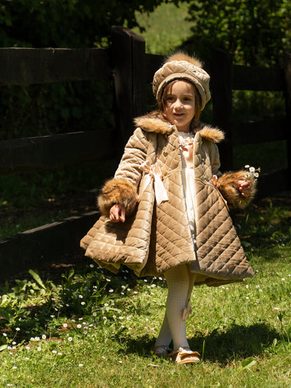 Sonata Quilted Velvet Coat AW (Made To Order)