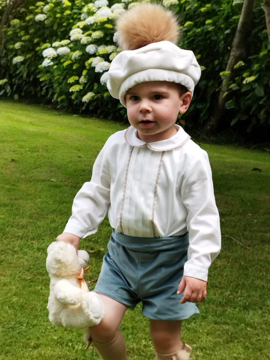 Sonata Boys Shirt And Teal Shorts Set AW (Made to order)