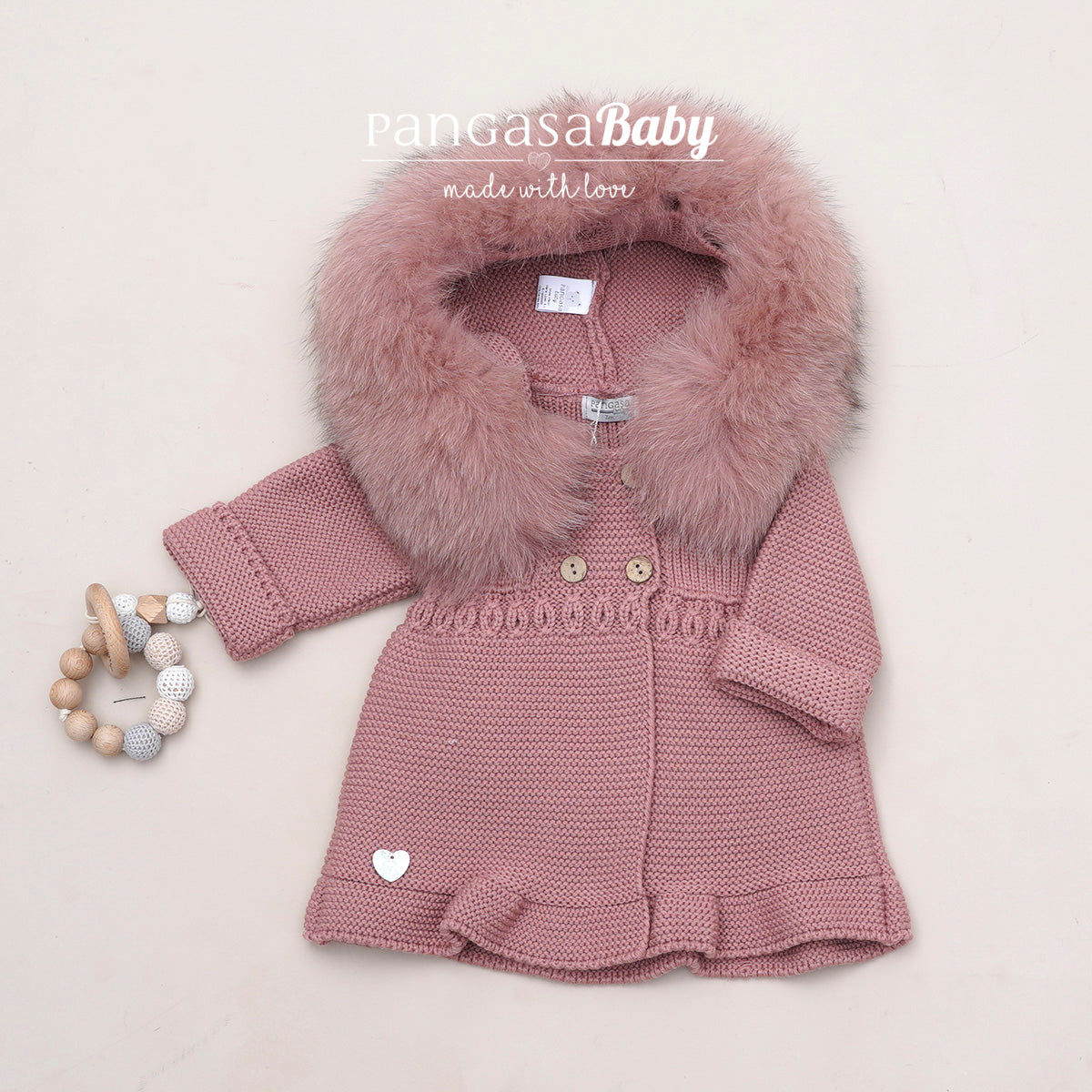 Pangasa Baby Rose Pink Faux Fur Jacket - Preorder