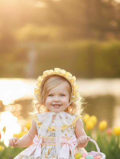 Sonata Handmade Wicker Flower Bonnet SS26 (Made to order)