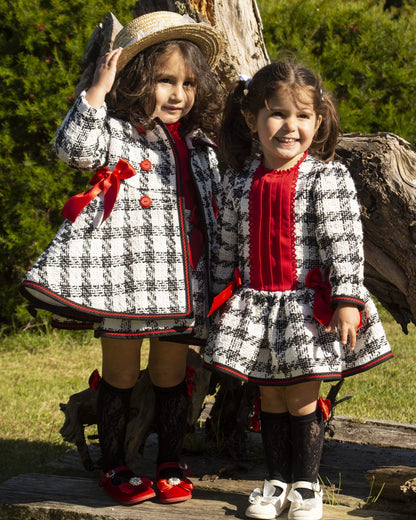 Girls Tweed Check Sonata Coat AW (Made to order)