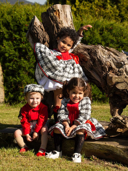 Tweed Girls Puffball Dress AW (Made to order)