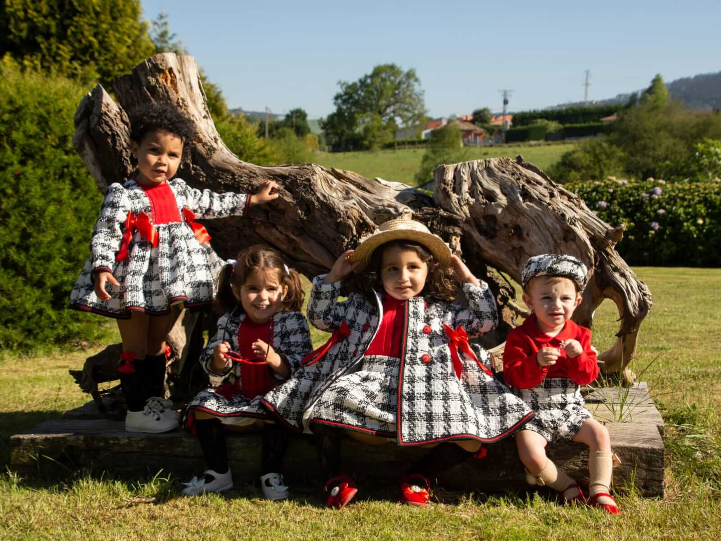 Tweed Girls Puffball Dress AW (Made to order)