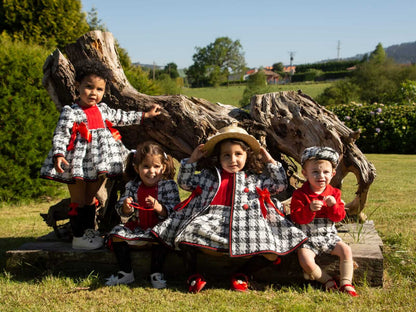 Tweed Girls Puffball Dress AW (Made to order)