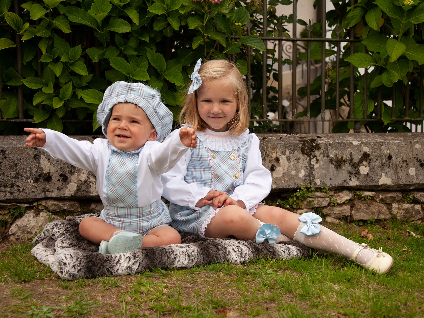 Sonata Blue Tartan A-Line Dress and Blouse - AW (Made To Order)