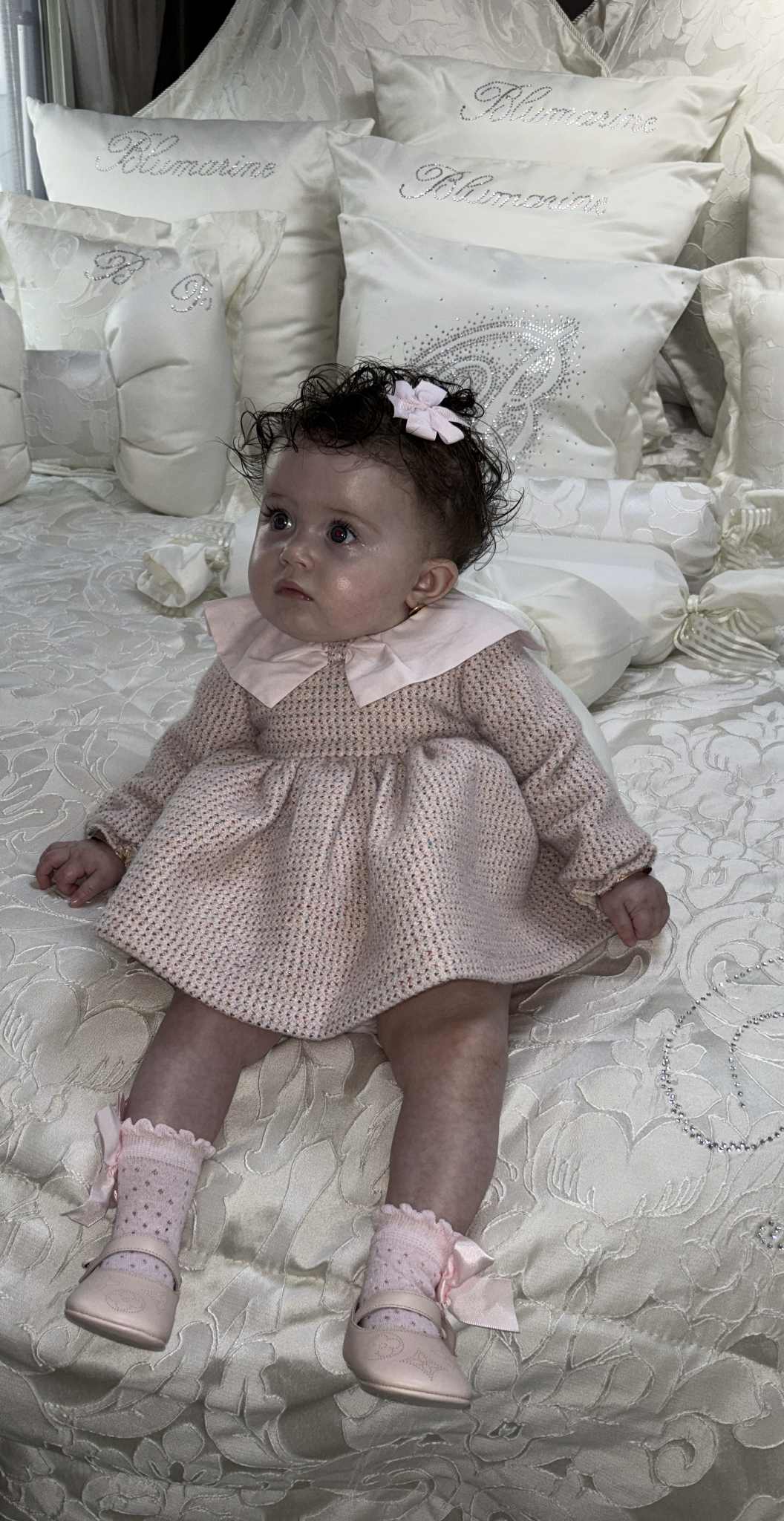 Girls Tweed Dress & Knickers Set